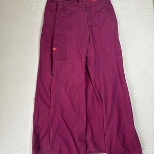 Lot of 2 Dickies Gen Flex Cargo Scrub Pants Medium M Maroon Wine Medical